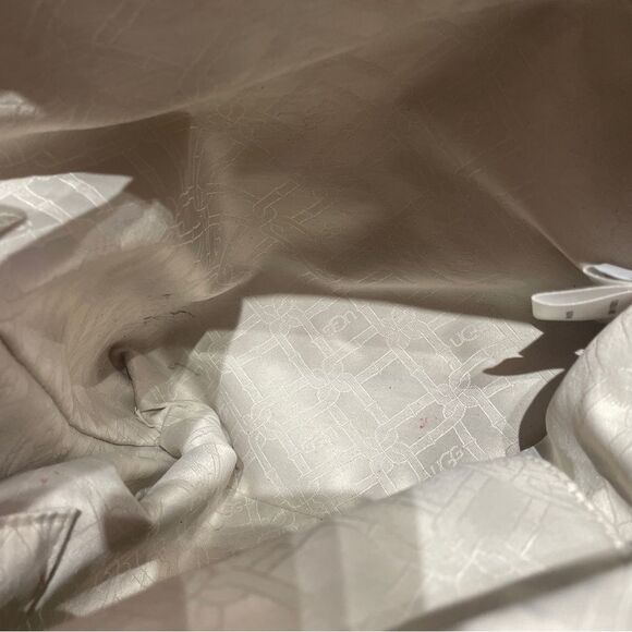 UGG Heritage Tan Suede Hobo Shoulder Bag Sherpa trim - Picture 16 of 16